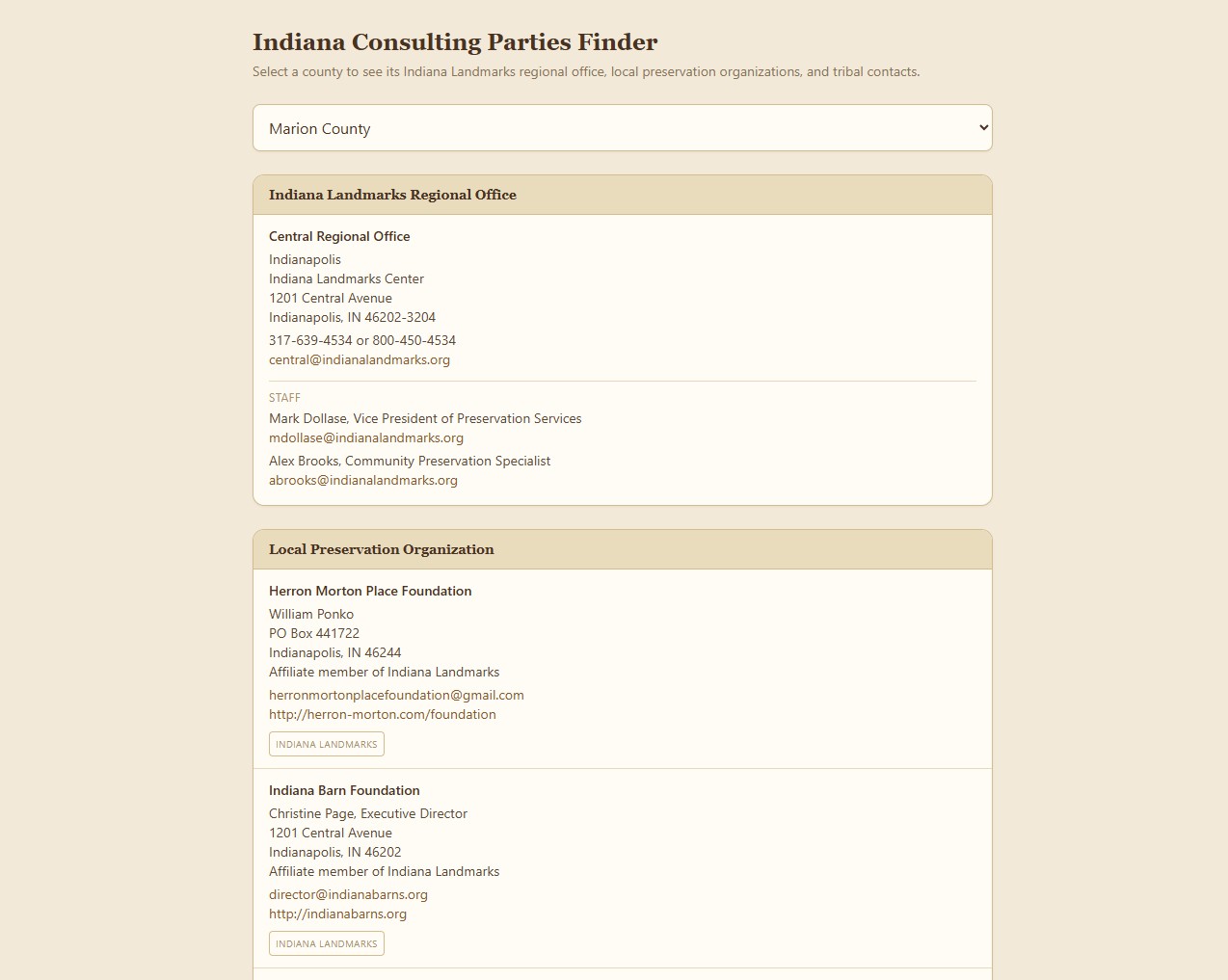 Consulting Parties Finder